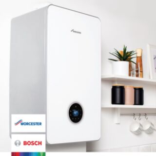 Worcester Greenstar 8000 Life 30KW System Gas Boiler - White - Natural Gas