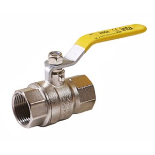 15MM LEVER BALL VALVE GAS APPROVED YELLOW