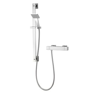 AQUALISA AQSQBAR1 COOL TOUCH SQUARE BAR VALVE WITH ADJUSTABLE RISER KIT