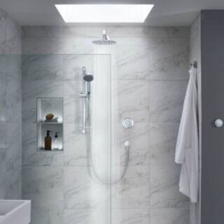 AQUALISA QUARTZ CLASSIC SMART DIGITAL SHOWER CONCEALED WITH ADJUSTABLE HEAD AND WALL FIX HEADS HP/COMBI