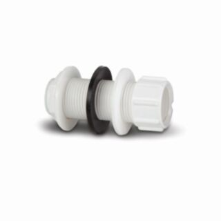 21.5MM P/F OVERFLOW STRAIGHT TANK CONNECTOR - VP49W